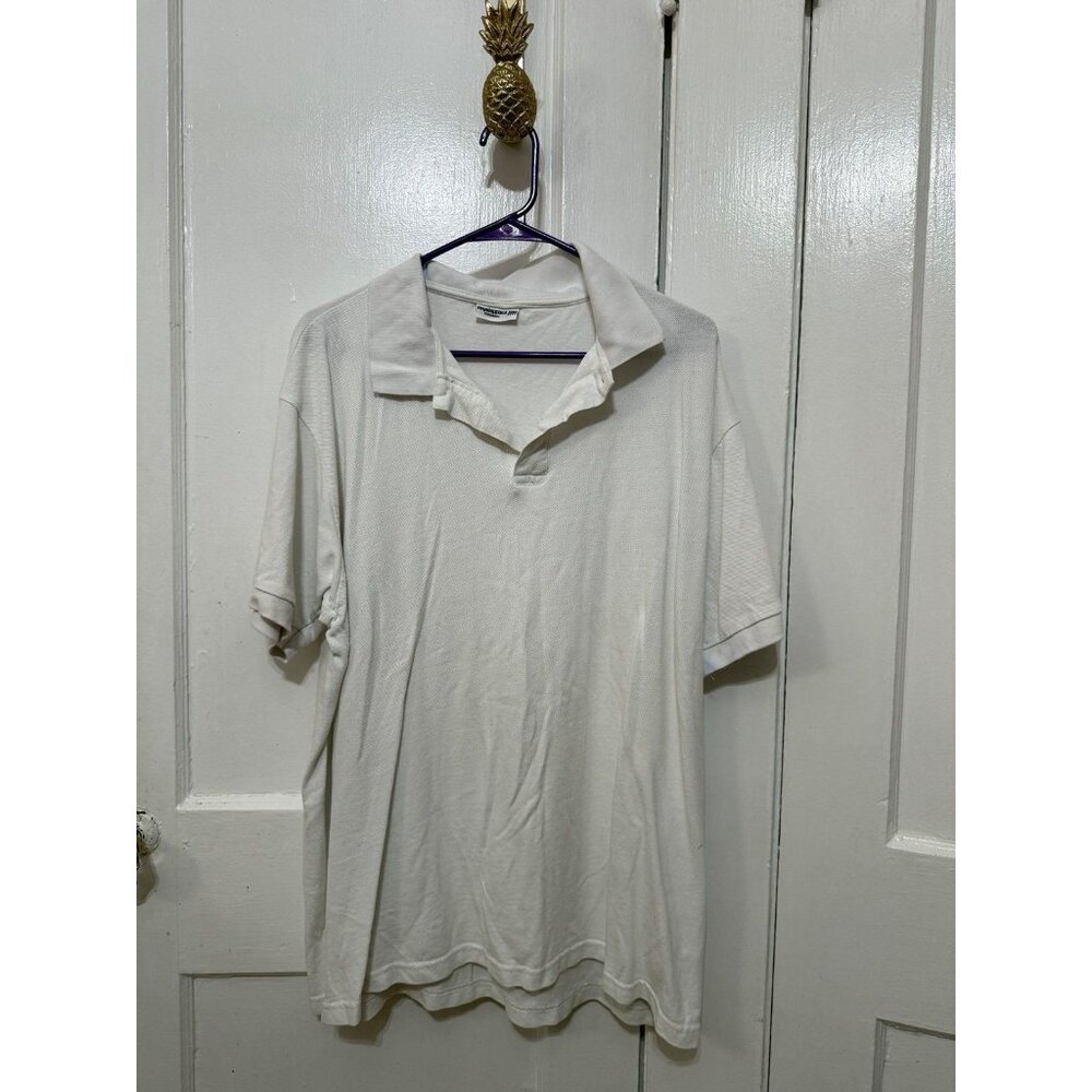 Royal apparel organic men’s size x-large white polo shirt